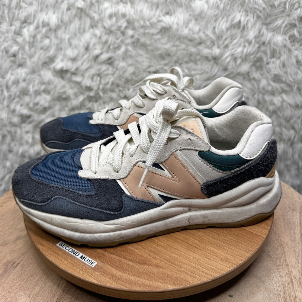 New Balance 57/40 Peacoat Sand Sneakers Men's Blue Shoes Intelligent Choice 9.5 - Picture 3 of 9